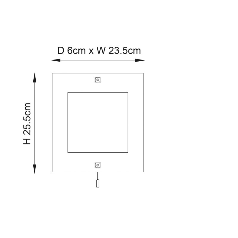 Bloka 1-Light Flush Mount Wall Sconce