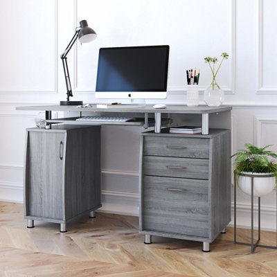 Bureau d'ordinateur complet avec rangement