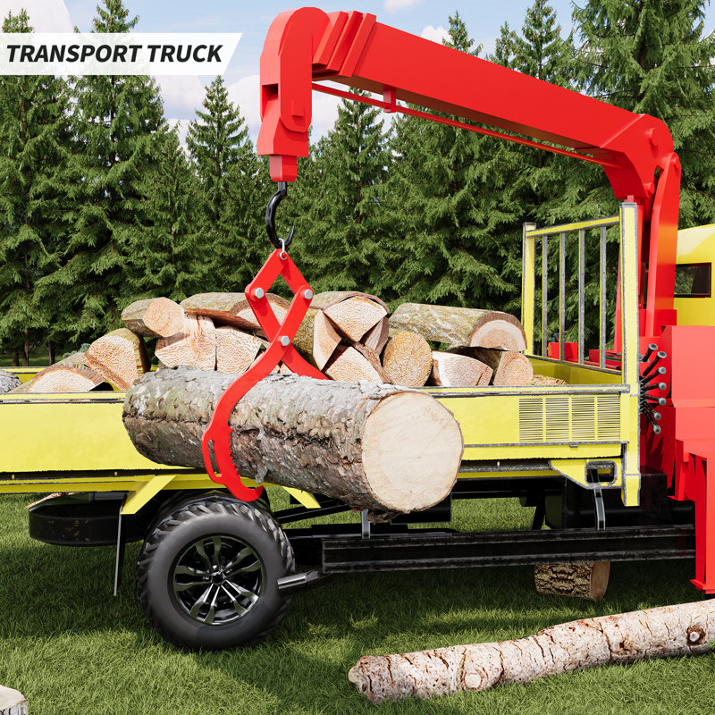 32" Heavy Duty Log Lifting & Skidding Tongs – 2200 lb Serrated Claw, Forged Steel with Rust-Resistant Coating – For Tractor, Logging, Lumber Handling