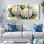 «Hydrangea», impression sur toile tendue à l'aquarelle sur toile, ensemble de 3-1996368456