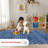 Mahita Moroccan Power Loom Performance Blue Rug-915993143