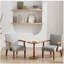 Fauteuil 2 pièces en tissu avec table de salle à manger ronde en bois