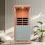Sauna en verre avec ouverture à gauche