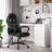 Gaming Chair Office Chair Support Adjustable Ergonomic Pu Leather Racing Lumbar Massage Chair Headrest Armrest Task 360° Swivel Ergonomic Computer Chair For Adults, Black