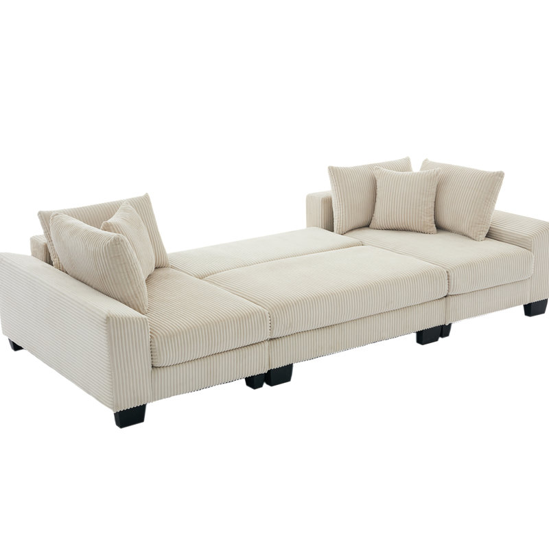 Nouveau canapé-lit convertible en forme de U, lit escamotable, idéal pour accueillir des invités et détente confortable dans le salon