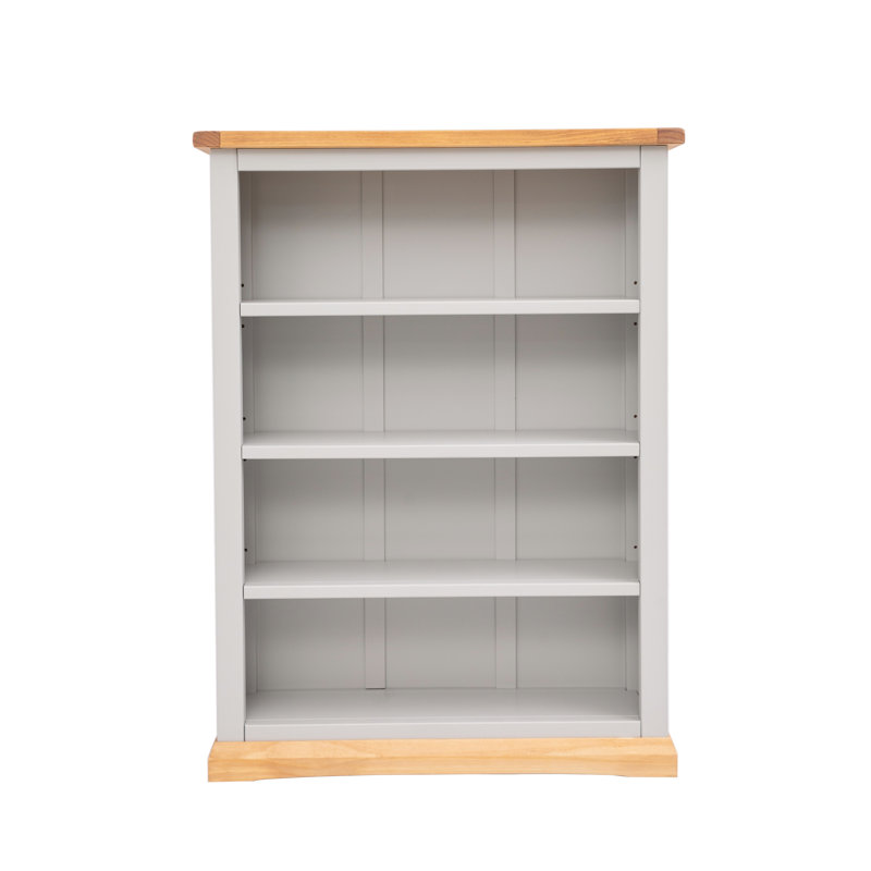 Ireland 90cm H x 70cm W Standard Bookcase, Grey, (3 Shelves) 90cm. H x 70cm. W x 25cm. D