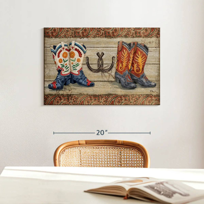 Lelar Wild West Boots IV, 16" H x 24" W