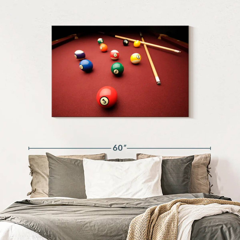 Senne, jeu de billard, H 30 po x l 45 po