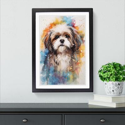 Shih Tzu Action - Framed Print