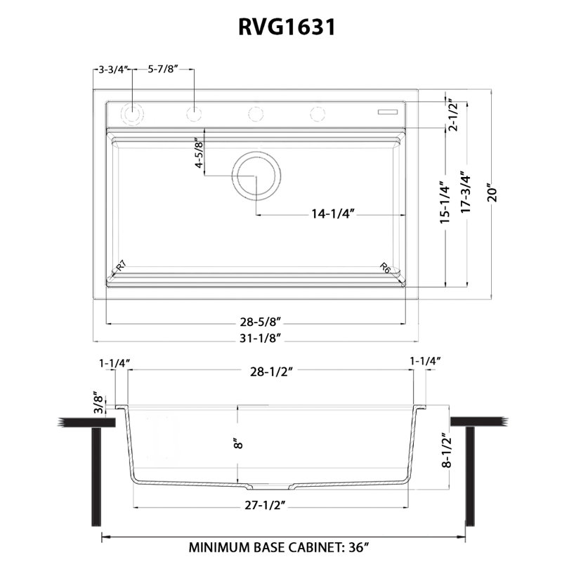 Ruvati 31-inch epiCube Granite Composite Quartz Workstation Drop-in Topmount Kitchen Sink Arctic White Matte -, White