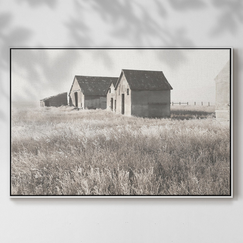 Neutre grange, reproduction sur toile, H 17 po x l 25 po x P 2 po, Blanc
