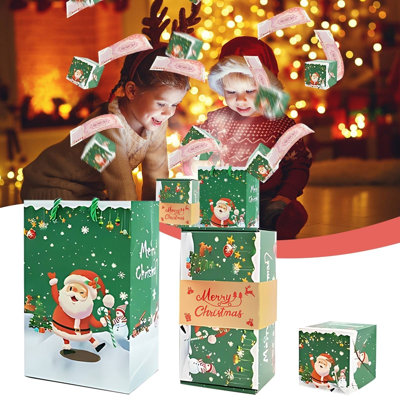 Décorations de Noël 2026 Boîte Surprise Joyeux Noël Coffret Cadeau Créer un Cadeau Surprenant GreenBouncing Coffret Cadeau Romantique