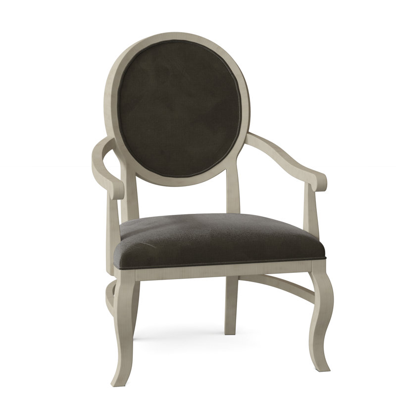 Oakland Upholstered Arm Chair, 4850 Indigo, Almond Buff