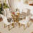 5-Piece Round Glass Dining Table Set-1522402573-1522402563-1522402580