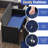 4 Pcs Outdoor Dining Set, Rattan Loveseat Chair & 2 Ottomans Blue