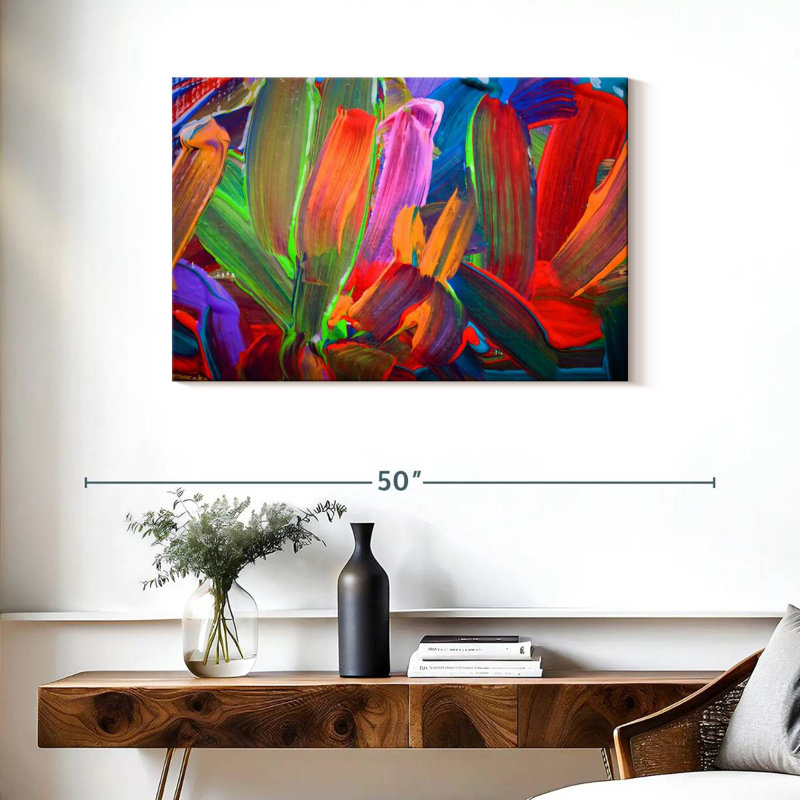 Avery Abstract Color Streaks, 24" H x 36" W