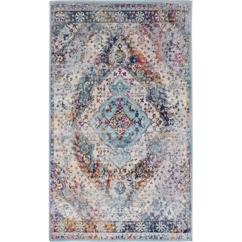 Mosely Silver Area Rug, Rectangle 3' x 5'1"