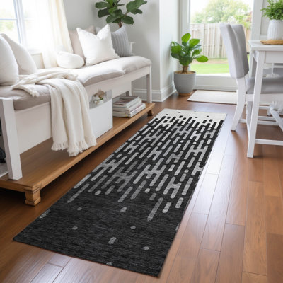 Machine Washable Indoor/Outdoor Chantille ACN2567 Abstract Rug