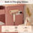 Vanity Desk with Sliding Mirror and LED Lights & Charging Station with Stool-559065344