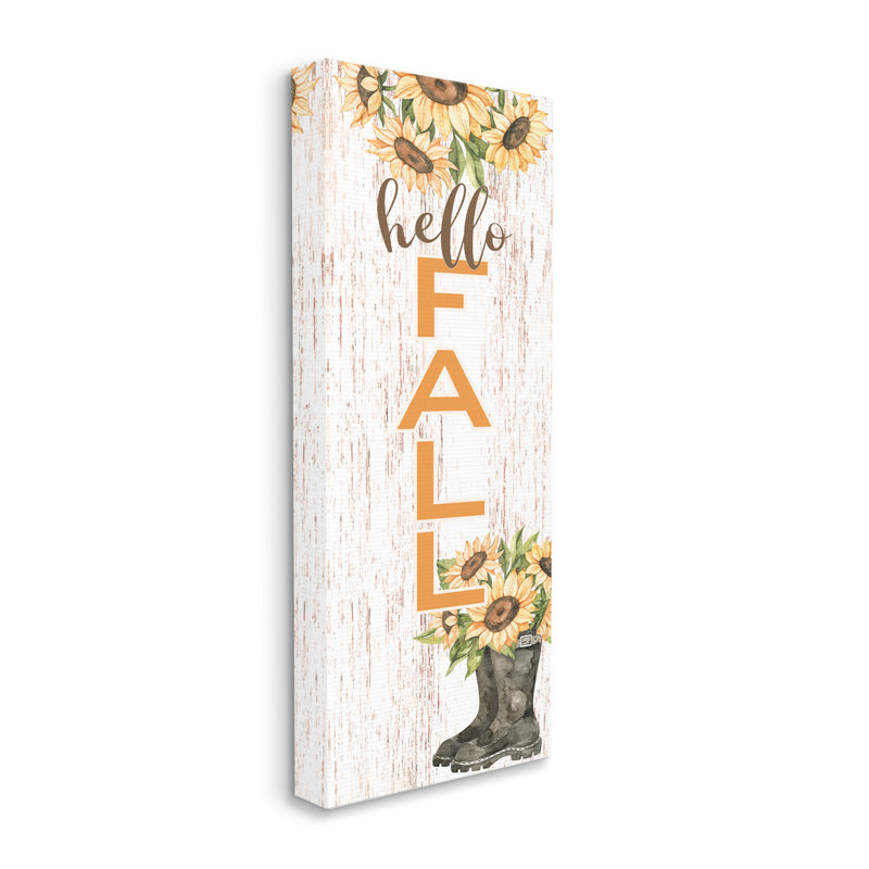 Hello Hello Fall, Toile tendue, H 30 po x l 13 po x P 1,5 po