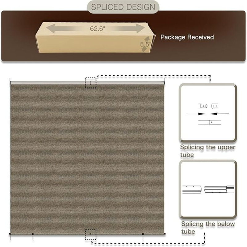 Pare-soleil d'extérieur avec protection UV, H 10 pi x l 8 pi, Brun