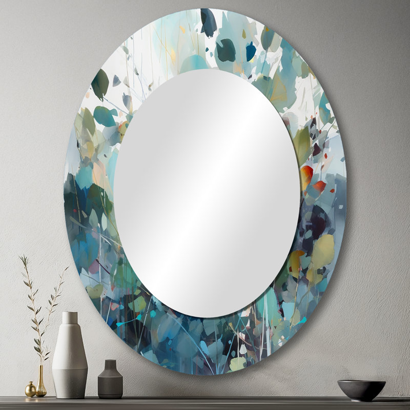 Miroir mural vert Green Leaf Foliage III, 43 po x 33 po