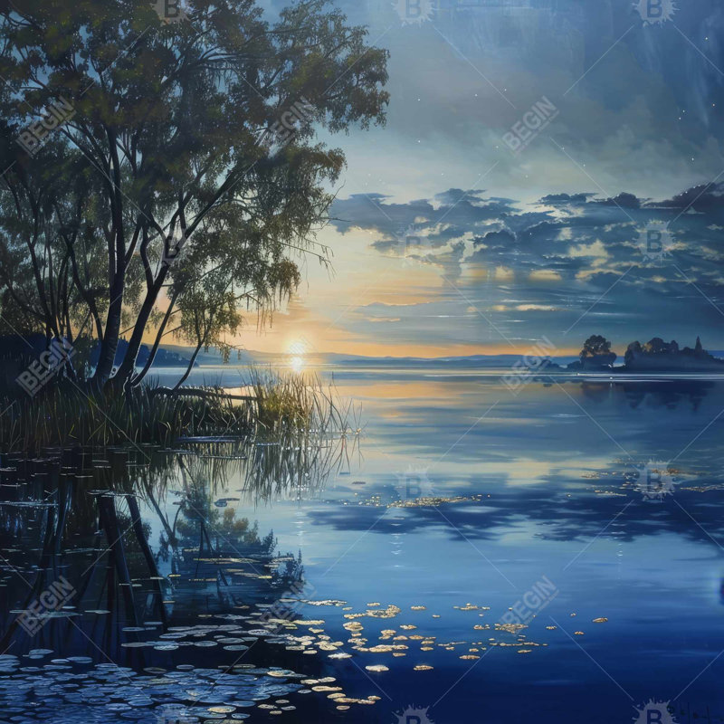 Marsh - 32"x32" art on canvas