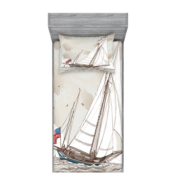 Ensemble de draps rétro, Ensemble de draps pour lit simple TG avec drap-hou