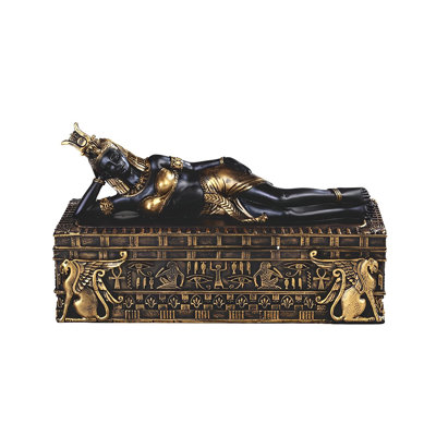 8"W Ancient Egyptian Beautiful Queen CleopatraTrinket Box