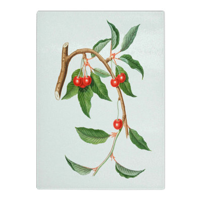 Tempered Glass Sour Cherries by Giorgio Gallesio Chopping Board