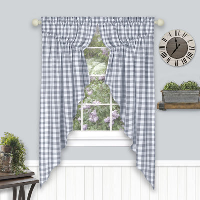 Orner Gingham Swag Kitchen Curtain