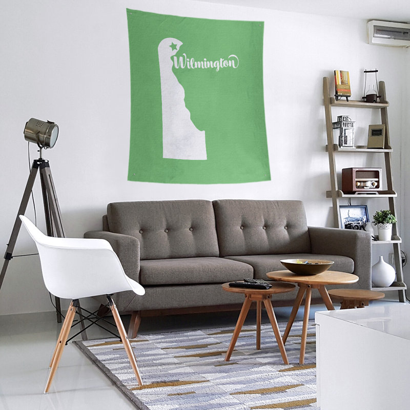 Tapisserie Wilmington Delaware, H 80 po x l 68 po, Vert