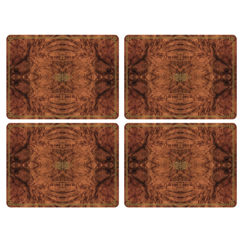 Pimpernel Walnut Burlap Cork-Backed Placemats Set of 4