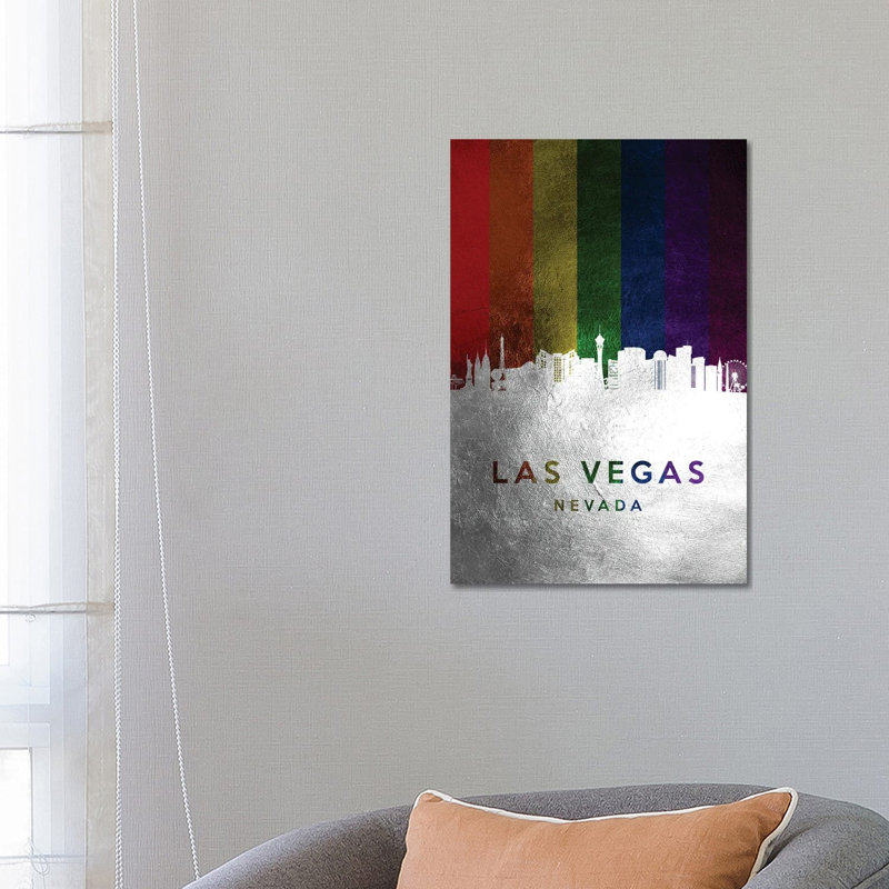 Las Vegas Nevada Spectrum Skyline by Adrian Baldovino - Wrapped Canvas Print, 66.04 cm H x 45.72 cm W x 1.91 cm D