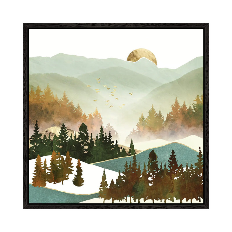 Fall Morning - Print on Canvas, Black Framed, 66.04 cm H x 66.04 cm W