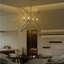 29"L X 15"W 4 LED Matte Black Atom Brass Metal Pendant