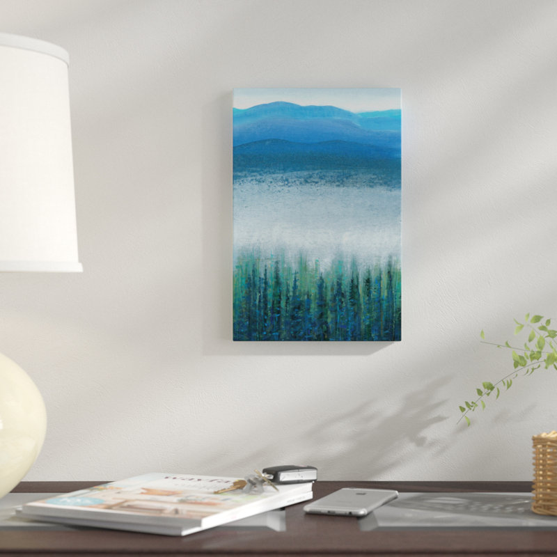 « valley fog i », impression sur toile, H 12 po x l 8 po x P 0,75 po, Toile tendue, Pas de tapis