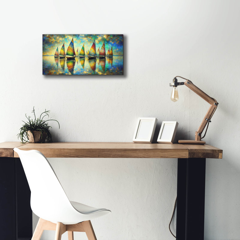  'Venician Night' by Rich Monet Canvas Wall Art, 24" x 12"