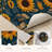Sunflower Pattern Non-Slip Washable Kitchen Mats