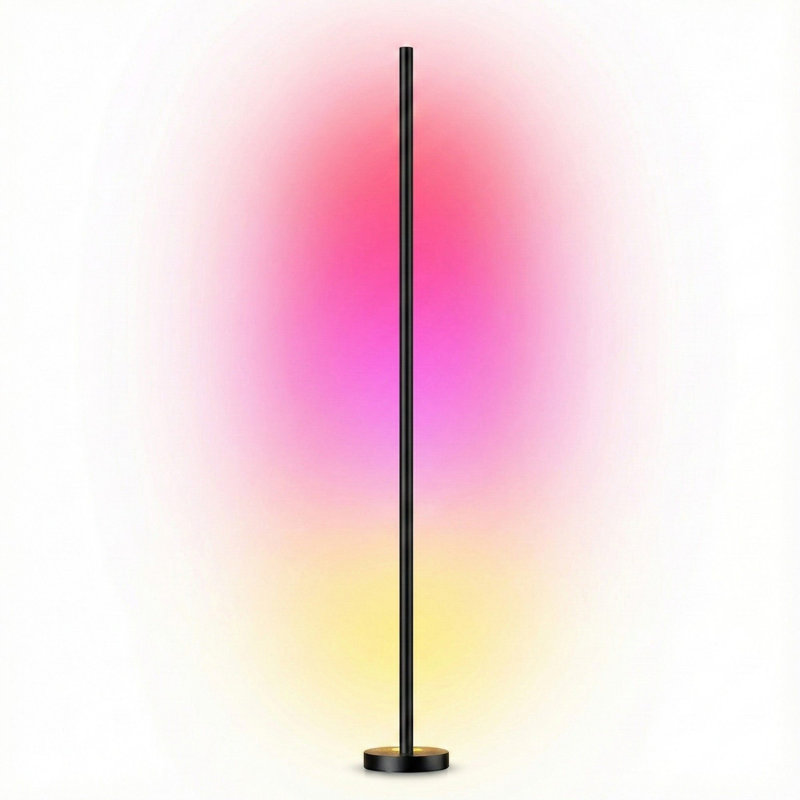 Smart RGBICW LED Corner Floor Lamp - 16 Million DIY Colors, 68+ Scenes, Music Sync, App & Remote Control, Color-Changing Ambient Lighting For Living Rooms, Bedrooms, And Gaming Rooms