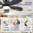 Low Profile 42'' 5- Blade Indoor Flush Mount Ceiling Fan With Led Light, Dc Motor And Remote Control-1382267512