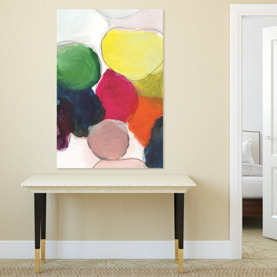 « the party abstract », reproduction de peinture à l’aquarelle sur verre