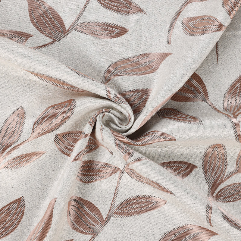  Modern Bohemian Leaves Pattern 100% Polyester Machine Washable Room Darkening Blackout Curtains, 36" W x 72" L, Bronze