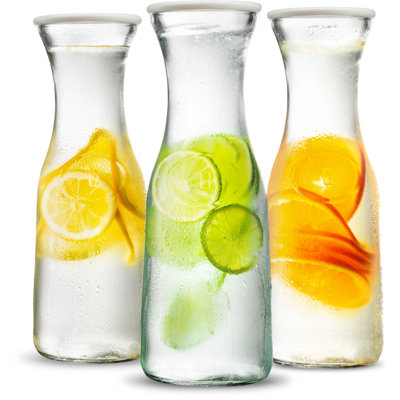 Glass 3 - Piece Beverage Dispenser Set
