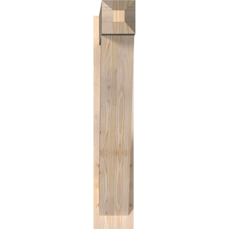 Artisan traditionnel en bois rustique, Sapin Douglas de 7 1/2 po (lisse), P 36 po x H 40 po