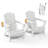 Outdoor Weather-Resistant High Density Polyethylene Foldable Adirondack Chairs with Cup Holder Set of 2-1346177048