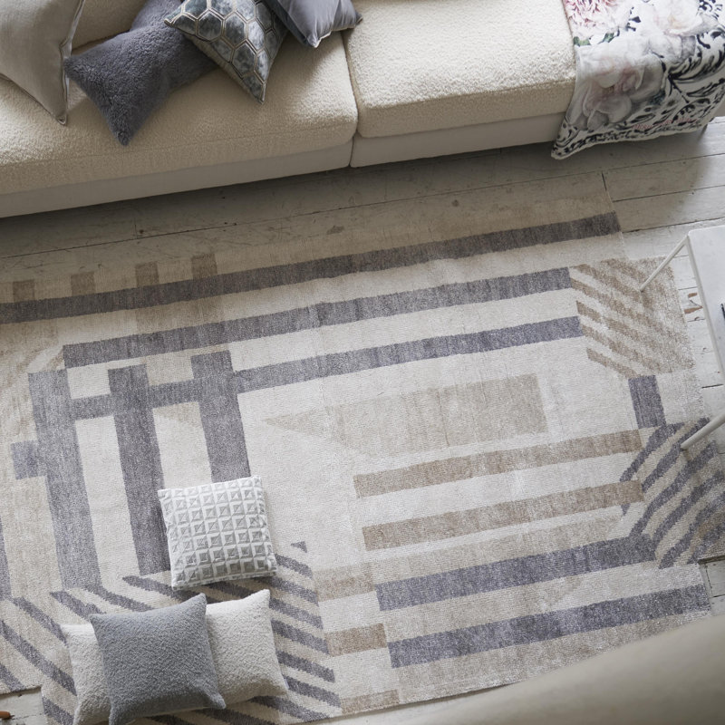 Astratto Zinc Rug, Rectangle 5'3" x 8'6"