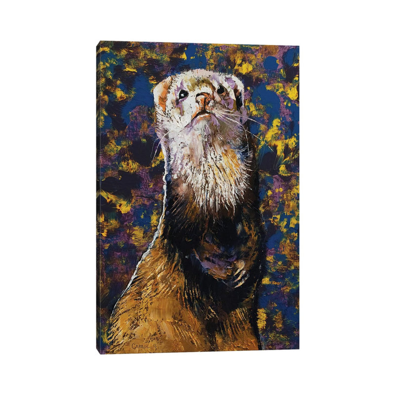 Regal Ferret by Michael Creese - Wrapped Canvas Painting, 66.04 cm H x 45.72 cm W x 1.91 cm D