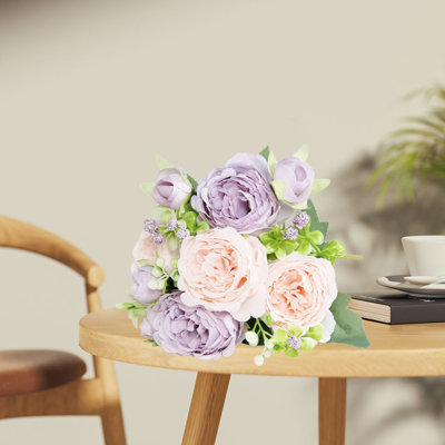 Magnifique bouquet de fleurs artificielles en soie artificielle