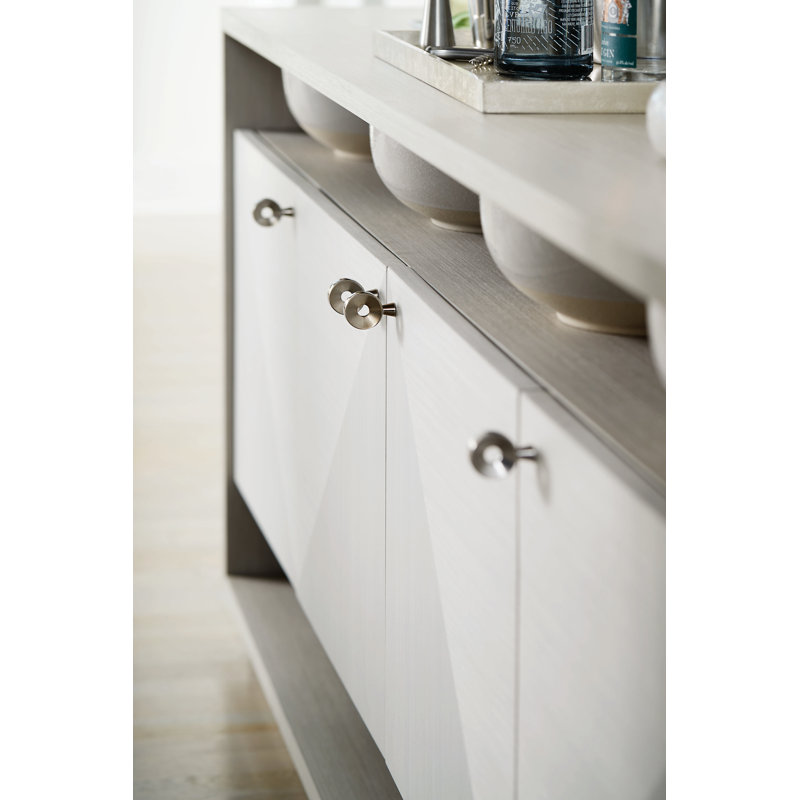 Axiom 72'' White and Gray Media Console with Cabinet